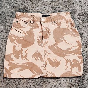 Camo Jean Skirt - Pretty Little Thing